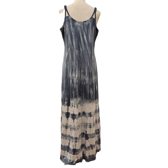 Athleta Seabreeze Maxi Tie Dye Tank Dress High Low Hem Spaghetti Straps Size XL - Picture 4 of 7